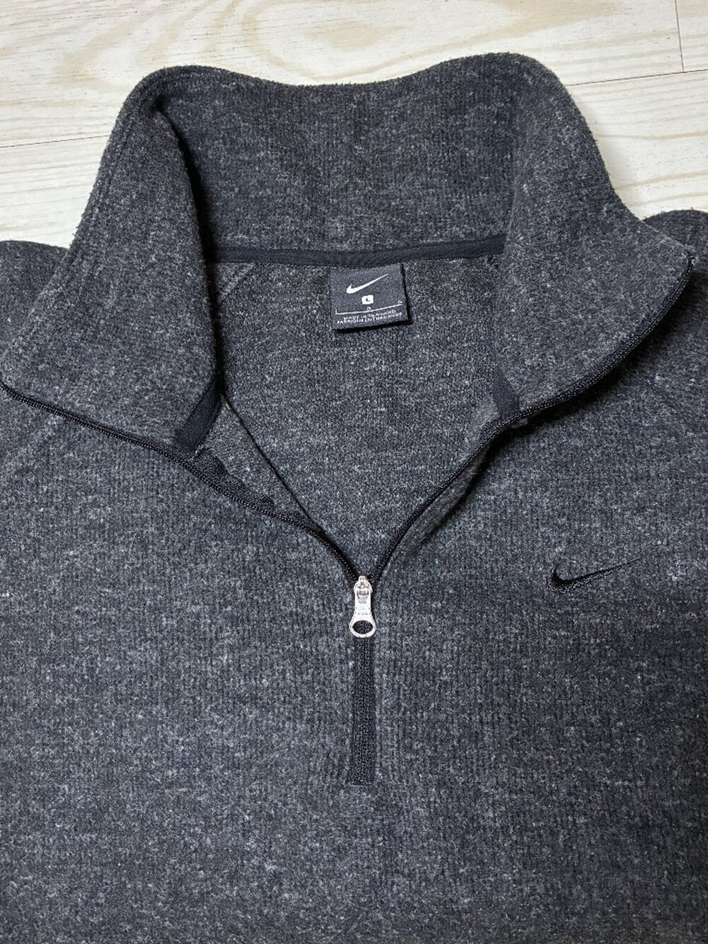 Nike Men's Fleece Quarter Zip Pullover Sweatshirt Gray DM8183-032 Size Large